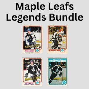 Vintage Toronto Maple Leafs Legends Card Lot | Salming • Sittler • Vaive | O-Pee